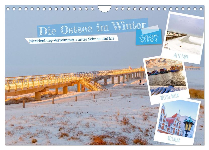 Die Ostsee im Winter (Wandkalender 2027 DIN A4 quer) CALVENDO Monatskalender
