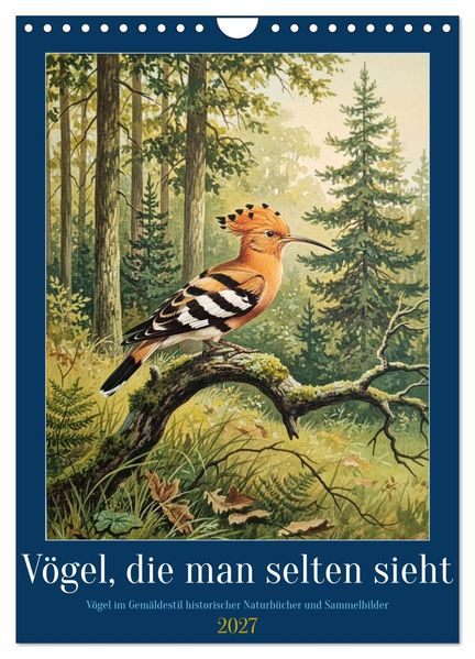 Vögel die man selten sieht (Wandkalender 2027 DIN A4 hoch) CALVENDO Monatskalender