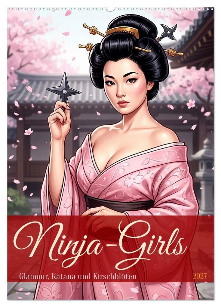 Ninja-Girls (Wandkalender 2027 DIN A2 hoch) CALVENDO Monatskalender