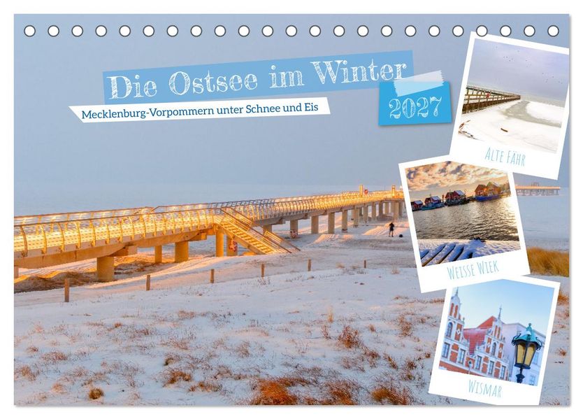 Die Ostsee im Winter (Tischkalender 2027 DIN A5 quer) CALVENDO Monatskalender