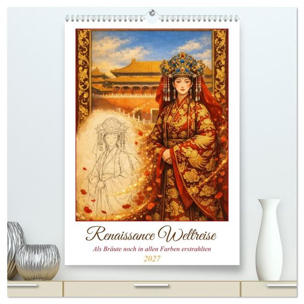 Renaissance Weltreise (hochwertiger Premium Wandkalender 2027 DIN A2 hoch) Kunstdruck in Hochglanz