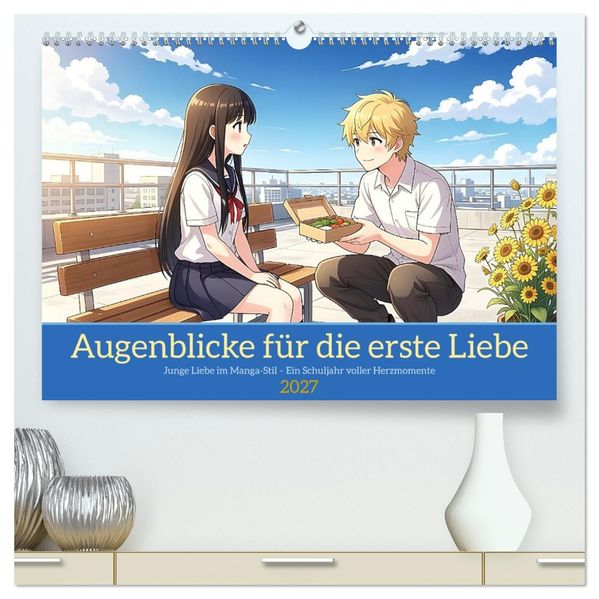Augenblicke für die erste Liebe (hochwertiger Premium Wandkalender 2027 DIN A2 quer) Kunstdruck in Hochglanz