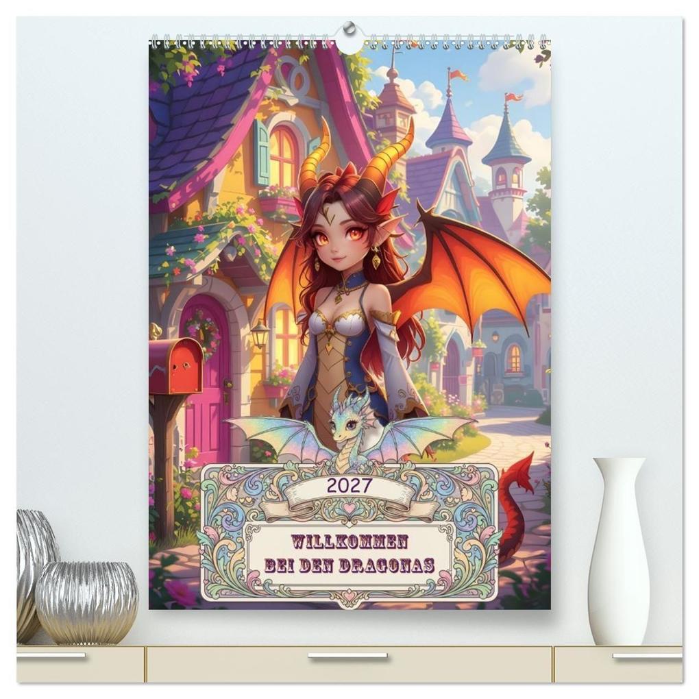 Willkommen bei den Dragonas (hochwertiger Premium Wandkalender 2027 DIN A2 hoch) Kunstdruck in Hochglanz