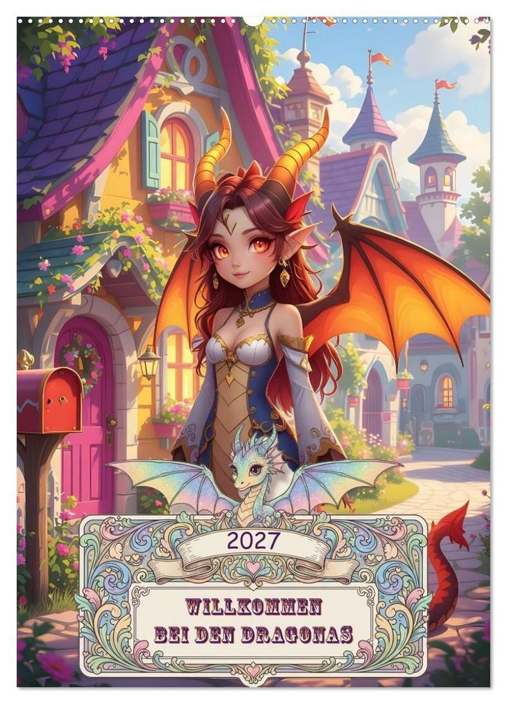 Willkommen bei den Dragonas (Wandkalender 2027 DIN A2 hoch) CALVENDO Monatskalender