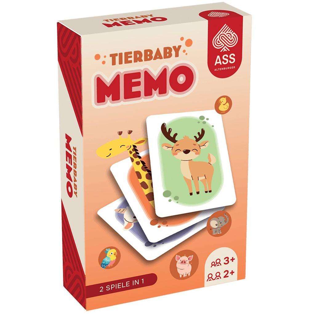 ASS Altenburger Memo Tierbabys - 2 Spielvarianten (Paare Trios)