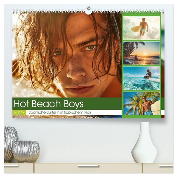 Hot Beach Boys (hochwertiger Premium Wandkalender 2027 DIN A2 quer) Kunstdruck in Hochglanz