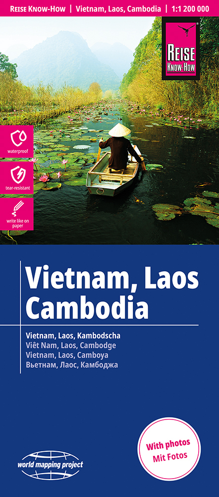 Reise Know-How Landkarte Vietnam Laos Kambodscha | Vietnam Laos Cambodia (1:1.200.000)