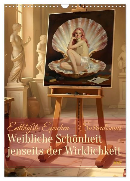 Entblößte Epochen - Surrealismus (Wandkalender 2027 DIN A3 hoch) CALVENDO Monatskalender
