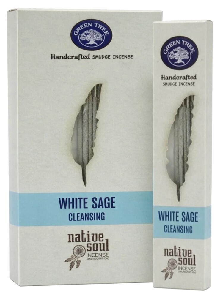 Green Tree Native Soul Smudge Incense 'White Sage Cleansing' 15gr. (8 Sticks)