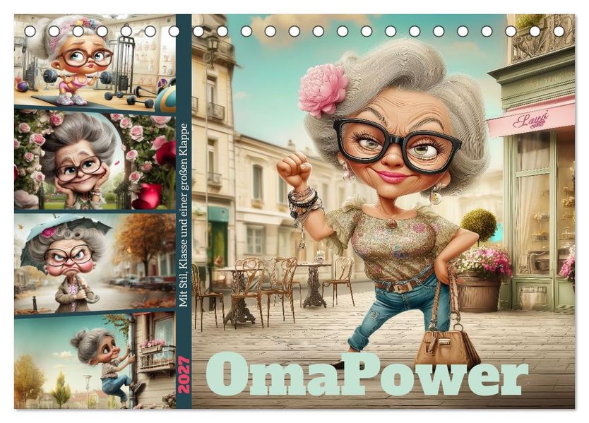 OmaPower (Tischkalender 2027 DIN A5 quer) CALVENDO Monatskalender