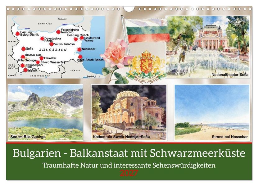 Bulgarien - Balkanstaat mit Schwarzmeerküste (Wandkalender 2027 DIN A3 quer) CALVENDO Monatskalender