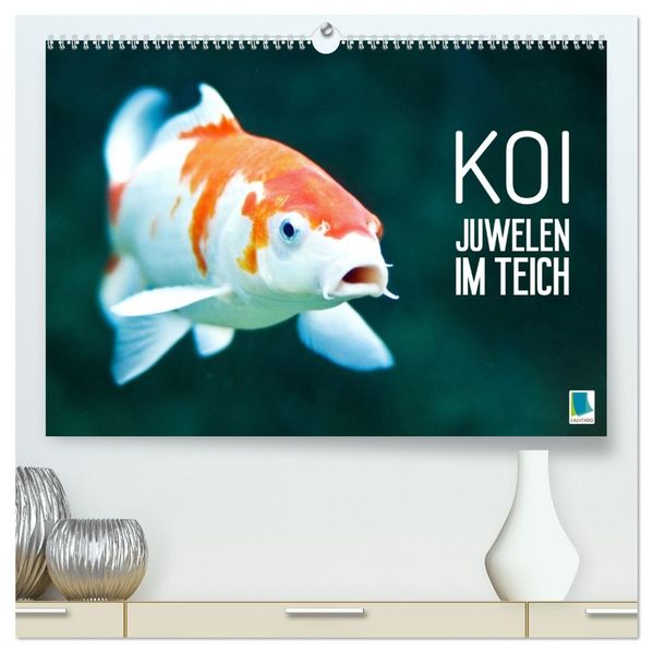Koi: Juwelen im Teich (hochwertiger Premium Wandkalender 2027 DIN A2 quer) Kunstdruck in Hochglanz