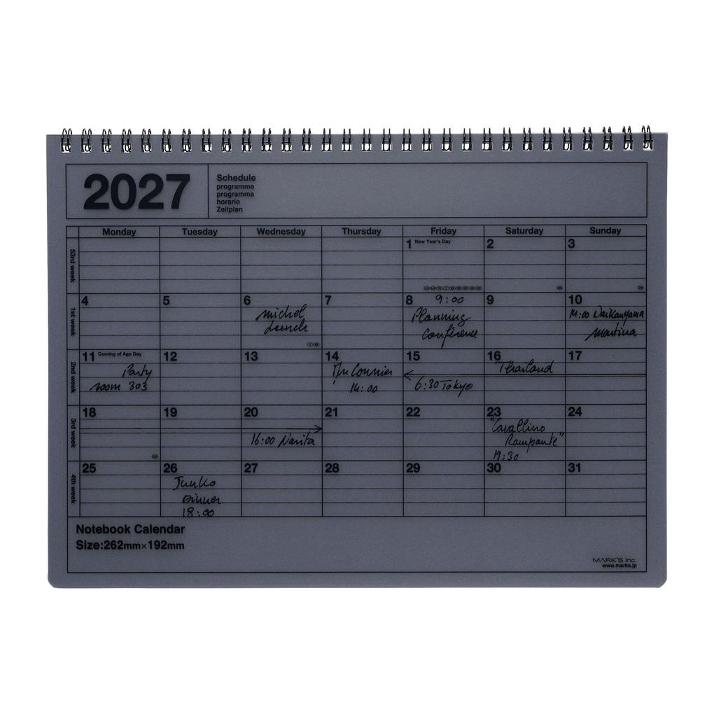 MARK'S 2027 Notebook Calendar M // Black