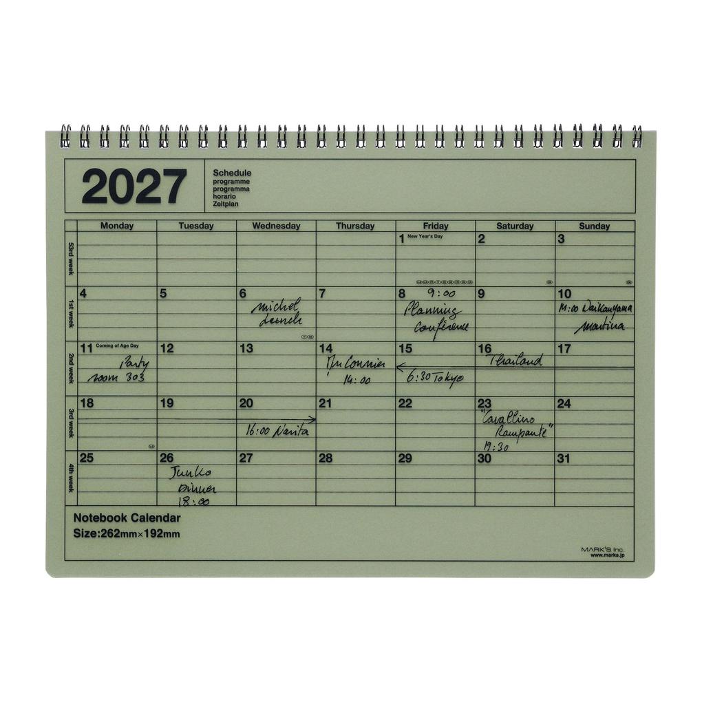 MARK'S 2027 Notebook Calendar M // Khaki