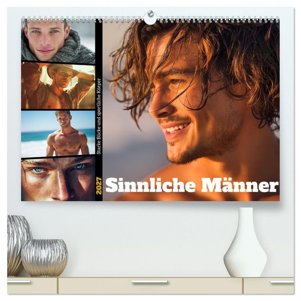Sinnliche Männer (hochwertiger Premium Wandkalender 2027 DIN A2 quer) Kunstdruck in Hochglanz