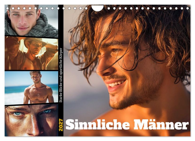 Sinnliche Männer (Wandkalender 2027 DIN A4 quer) CALVENDO Monatskalender
