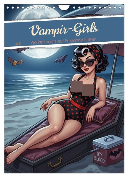 Vampir-Girls (Wandkalender 2027 DIN A4 hoch) CALVENDO Monatskalender