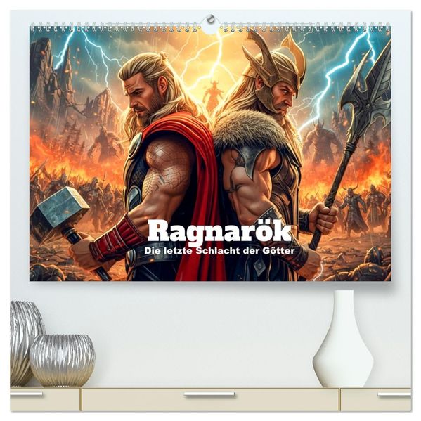 Ragnarök - Die letzte Schlacht der Götter (hochwertiger Premium Wandkalender 2027 DIN A2 quer) Kunstdruck in Hochglanz