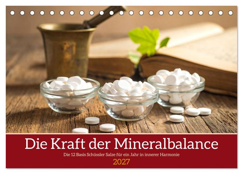 Die Kraft der Mineralbalance (Tischkalender 2027 DIN A5 quer) CALVENDO Monatskalender
