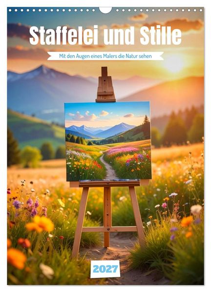 Staffelei und Stille (Wandkalender 2027 DIN A3 hoch) CALVENDO Monatskalender