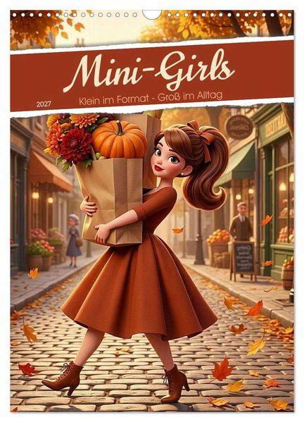 Mini-Girls (Wandkalender 2027 DIN A3 hoch) CALVENDO Monatskalender