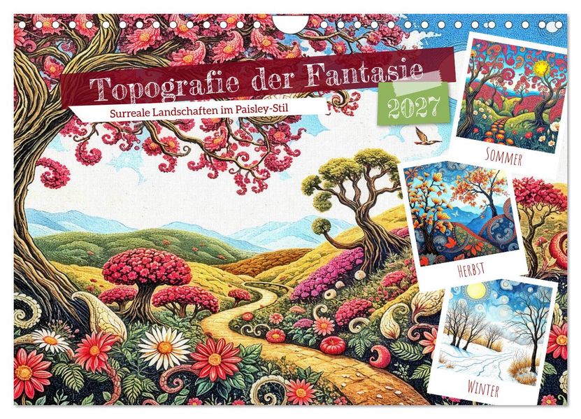 Topografie der Fantasie (Wandkalender 2027 DIN A4 quer) CALVENDO Monatskalender