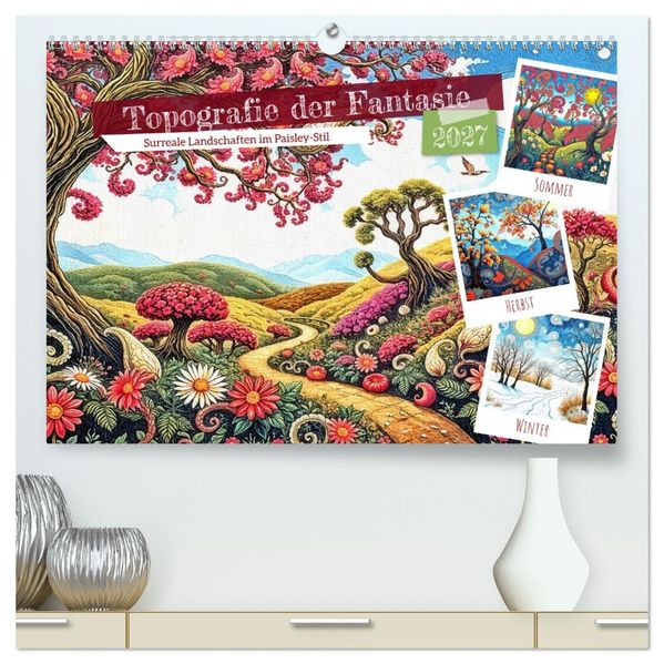 Topografie der Fantasie (hochwertiger Premium Wandkalender 2027 DIN A2 quer) Kunstdruck in Hochglanz
