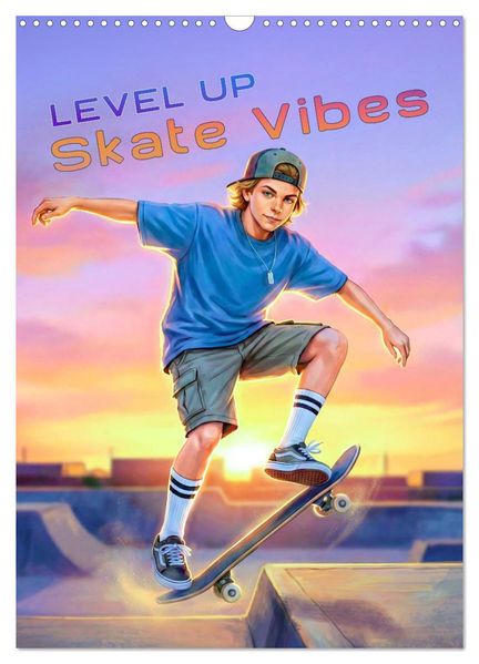 Level Up - Skate Vibes (Wandkalender 2027 DIN A3 hoch) CALVENDO Monatskalender