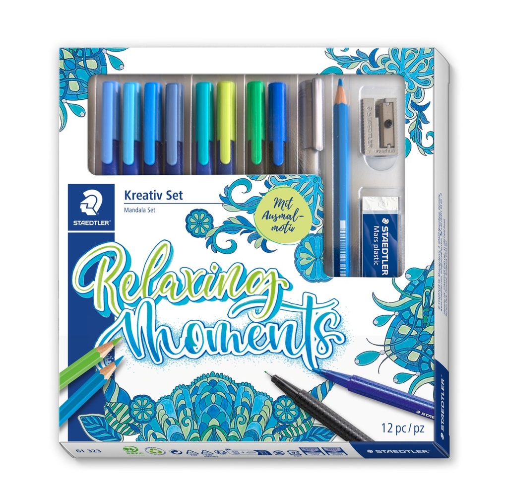 STAEDTLER Hand Lettering meTime Set Kreativ Mandala 12er Set