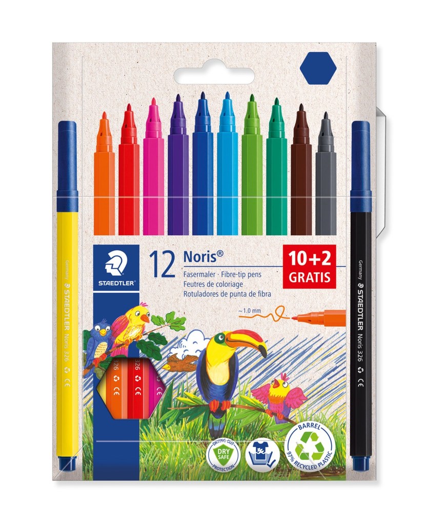 STAEDTLER Fasermaler Noris Strichbreite ca. 10 mm 12er