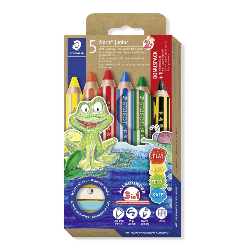 STAEDTLER Hexagonal-Buntstift Noris junior, Bonuspack