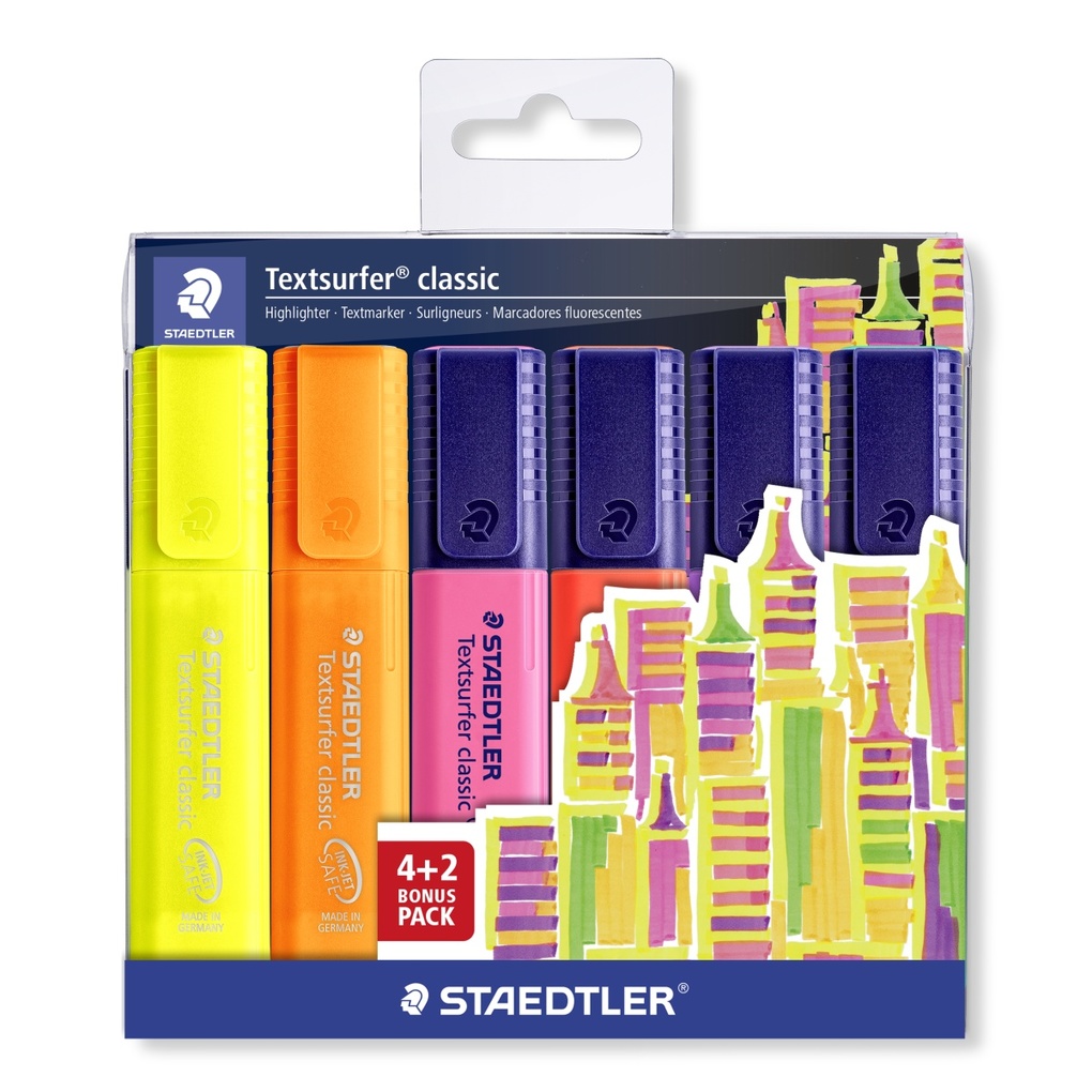 STAEDTLER Textsurfer classic Keilspitze ca. 1-5 mm 4+2 Set