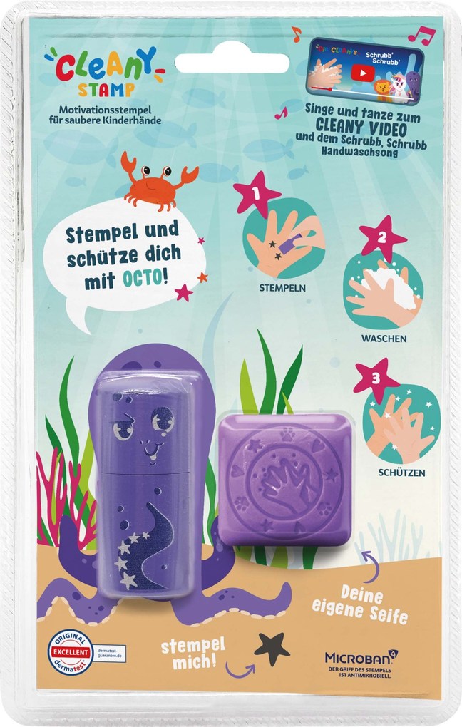 COLOP little NIO Cleany Stamp Octopus Handwasch-Stempel + Seife