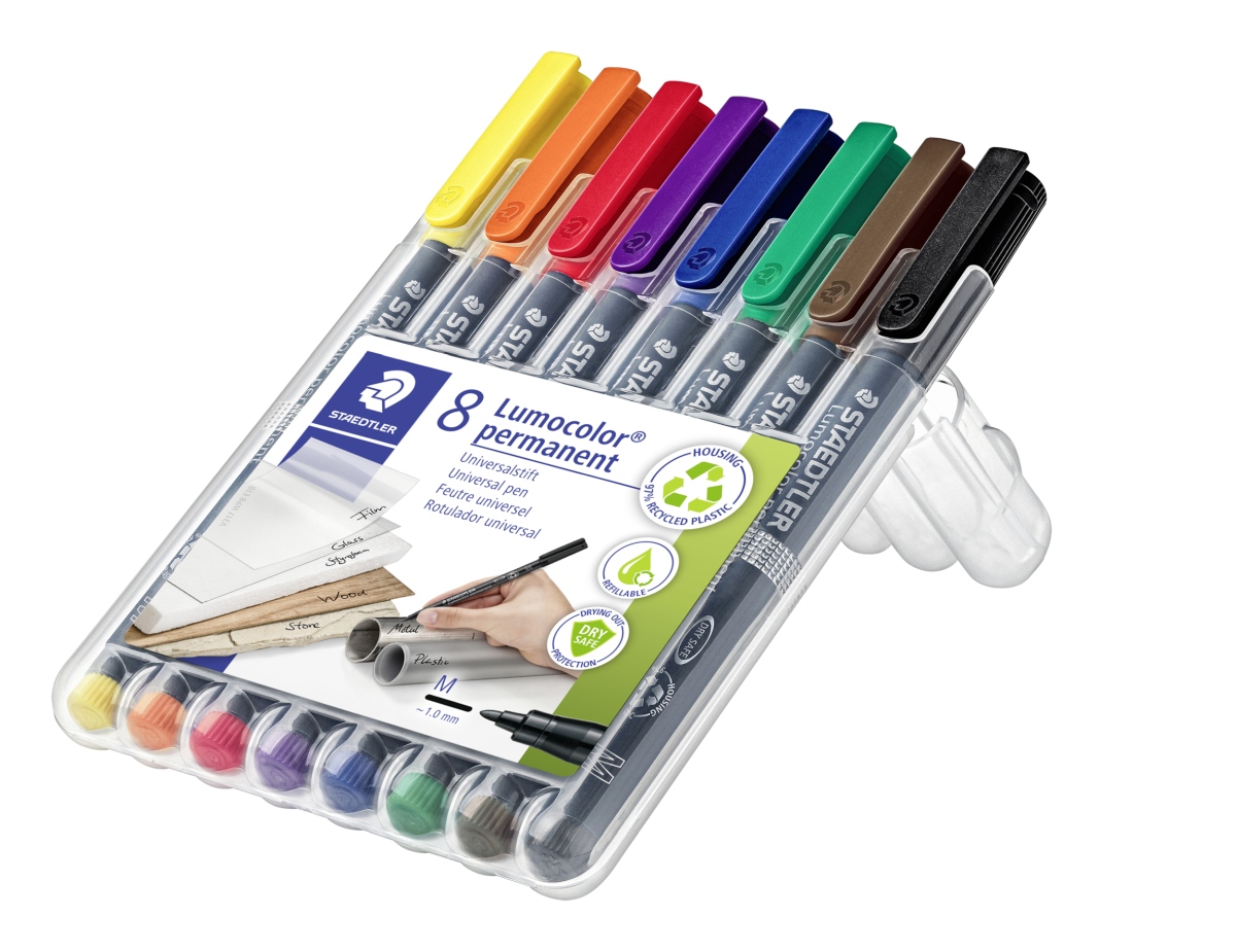 STAEDTLER Lumocolor permanent M 317 WP8 8 Farben ass.
