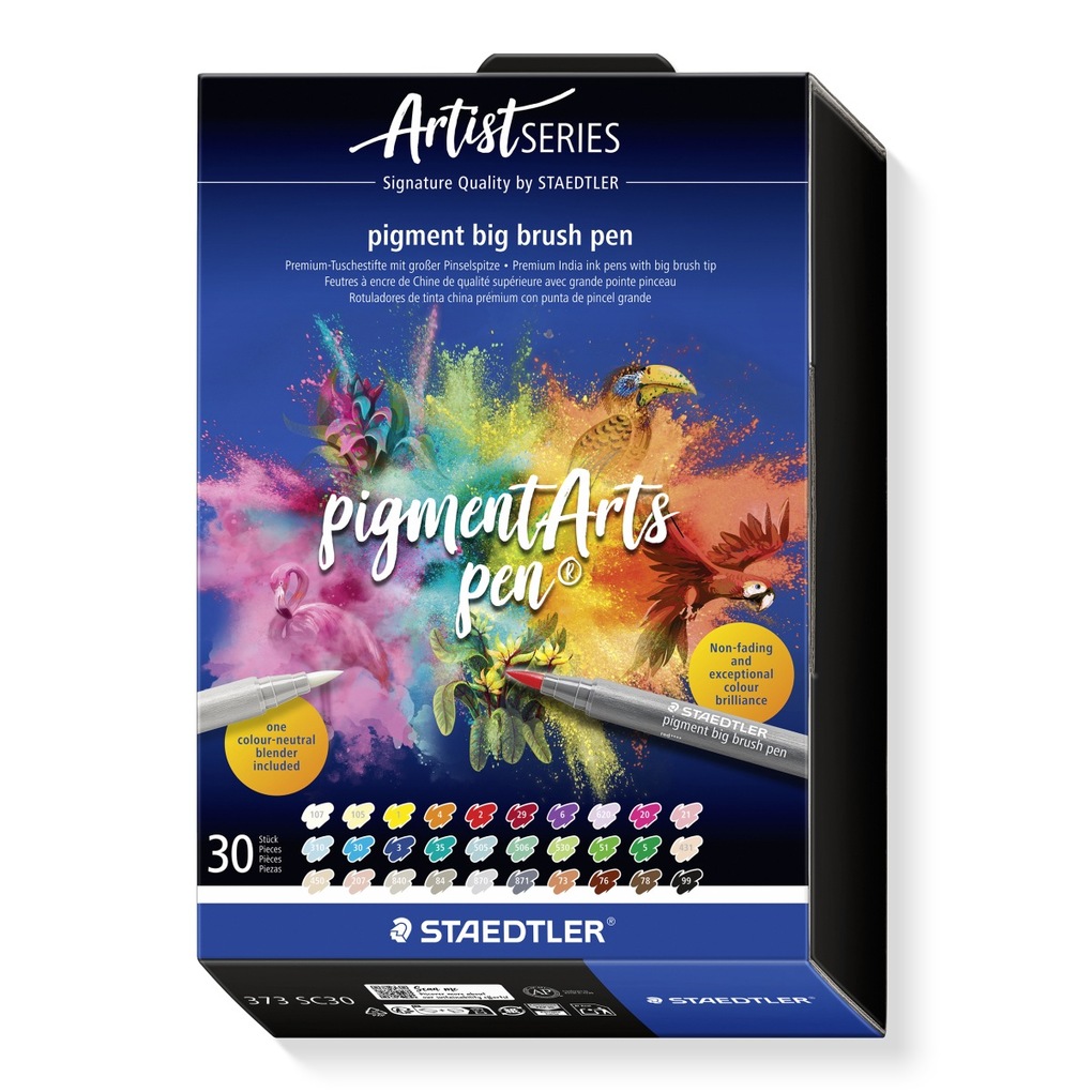 STAEDTLER pigment big brush pen Pinselspitze 30er Set