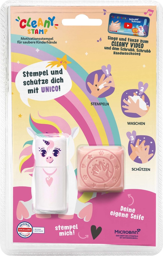 COLOP little NIO Cleany Stamp Einhorn Handwasch-Stempel + Seife