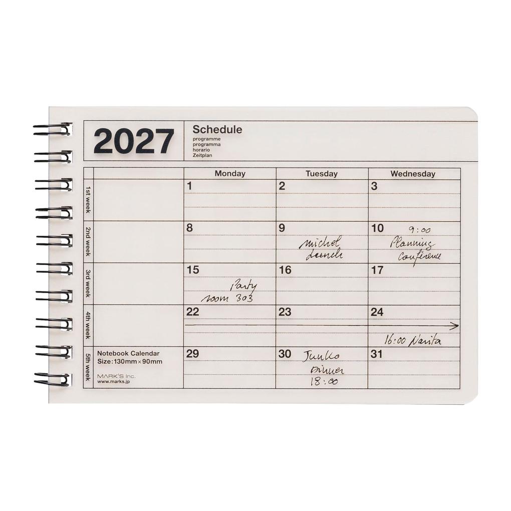 MARK'S 2027 Notebook Calendar XS // Ivory