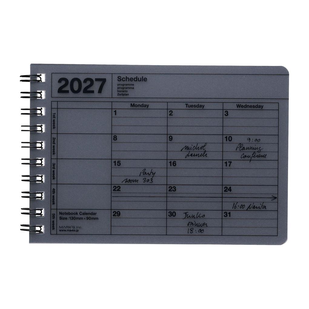 MARK'S 2027 Notebook Calendar XS // Black
