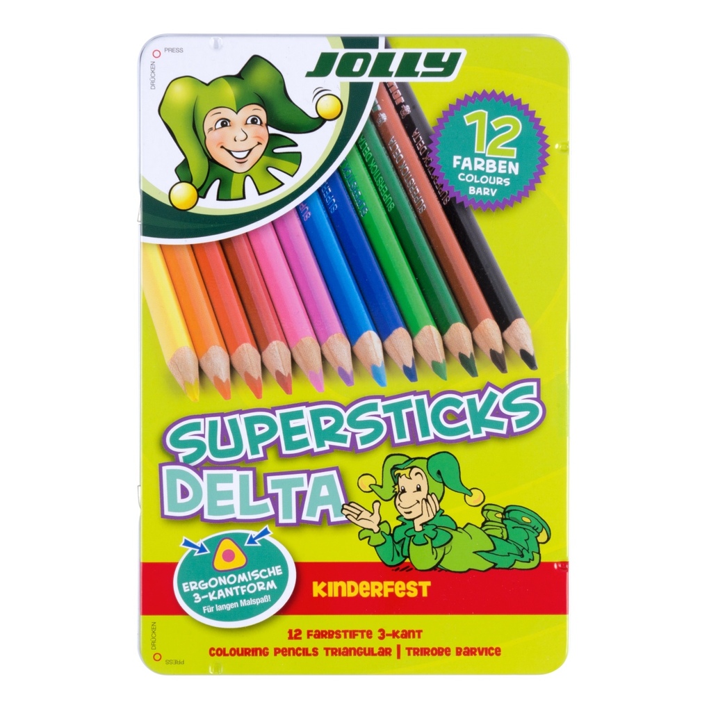 JOLLY Buntstifte Supersticks DELTA 12er Metalletui