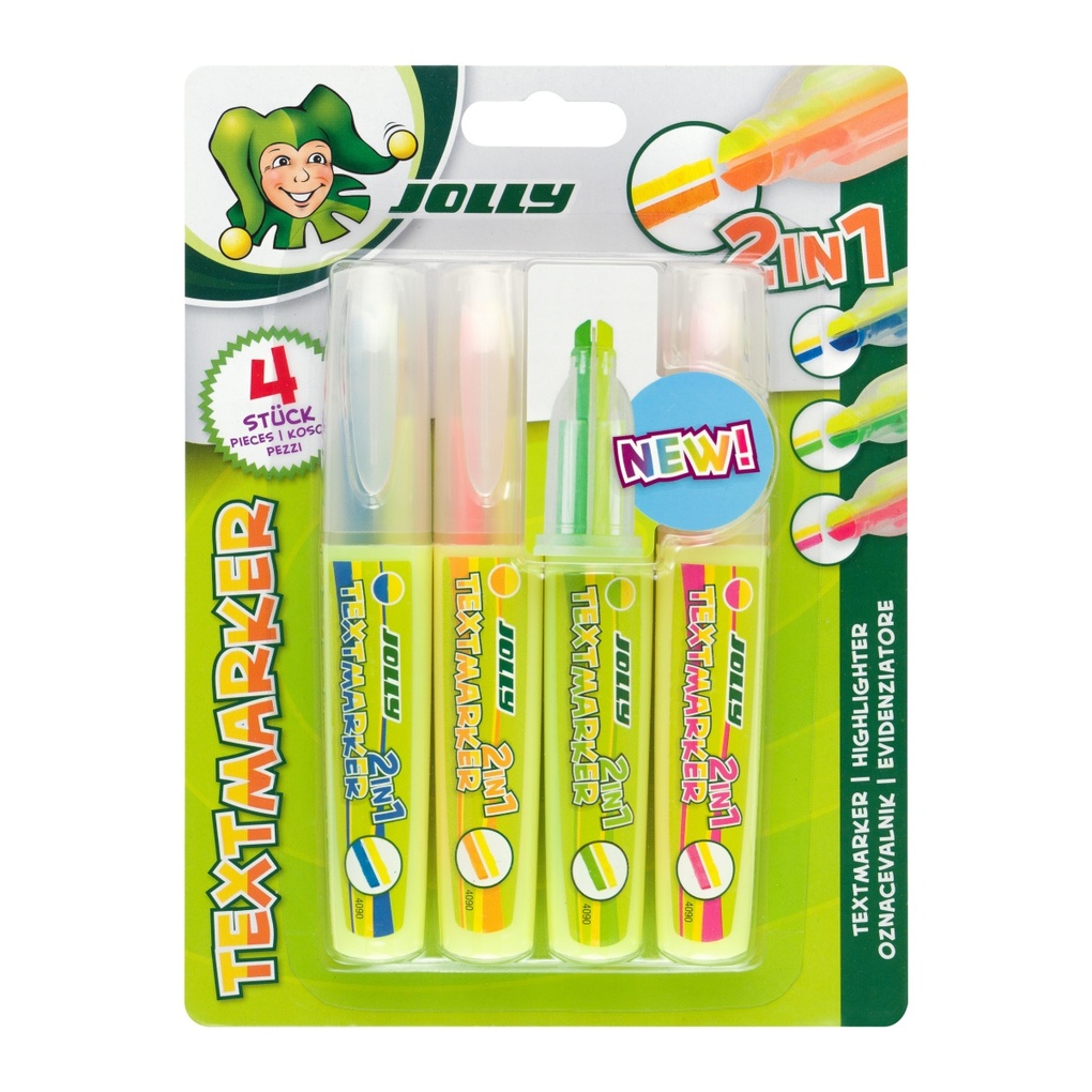 JOLLY Textmarker Textmarker '2in1' 4er Set