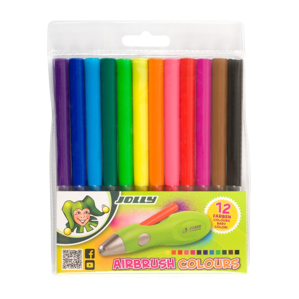 JOLLY Filzstifte Airbrush Nachfüllungen Ersatzbarben sortiert 12er Set