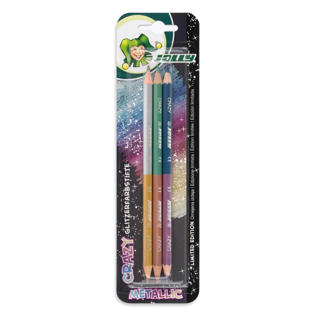 JOLLY Buntstifte Supersticks Crazy Metallic 3er Set
