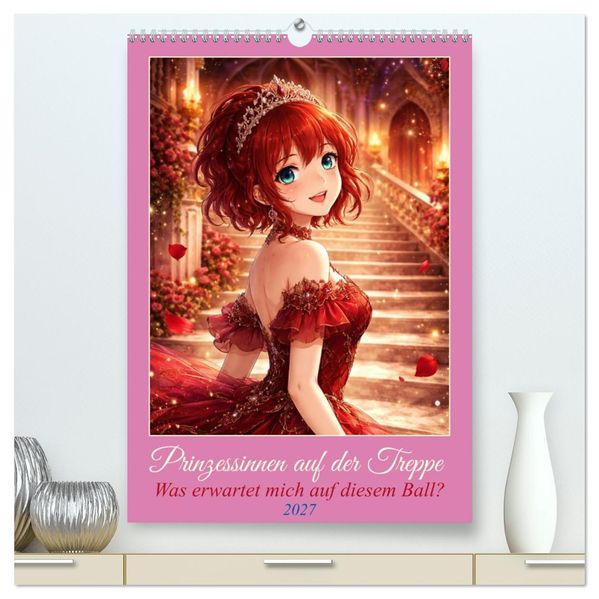Prinzessinnen auf der Treppe (hochwertiger Premium Wandkalender 2027 DIN A2 hoch) Kunstdruck in Hochglanz