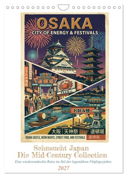 Sehnsucht Japan - Die Mid-Century Collection (Wandkalender 2027 DIN A4 hoch) CALVENDO Monatskalender