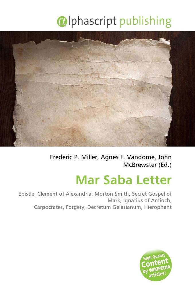 Mar Saba Letter