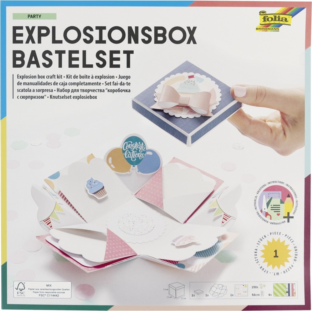 folia Explosionsbox-Bastelset , Happy Birthday,