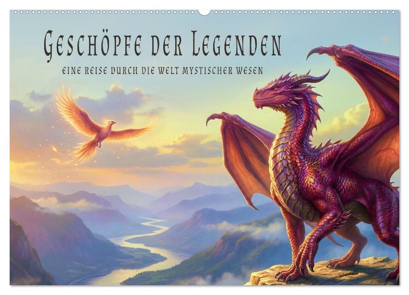 Geschöpfe der Legenden - Eine Reise durch die Welt mystischer Wesen (Wandkalender 2027 DIN A2 quer) CALVENDO Monatskalender