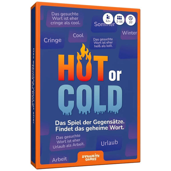 DYNAMITE GAMES® - Hot or Cold 'Das Spiel der Gegensätze - Findet das geheime Code Wort'