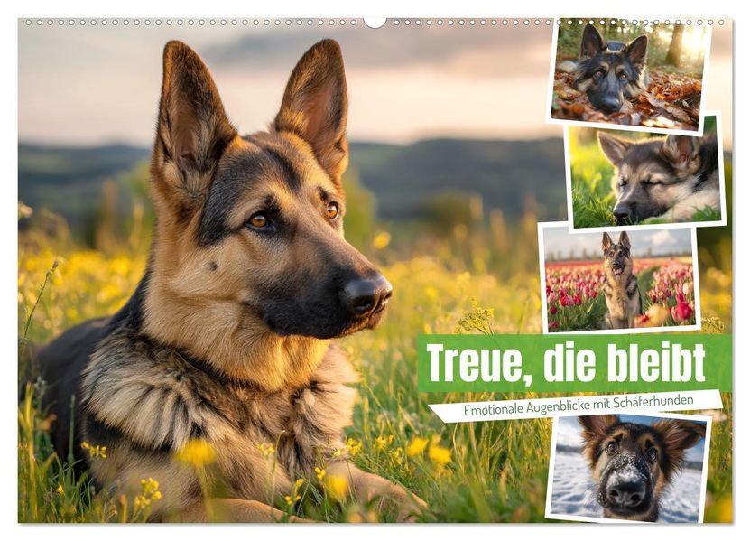 Treue die bleibt. Emotionale Augenblicke mit Schäferhunden. (Wandkalender 2027 DIN A2 quer) CALVENDO Monatskalender