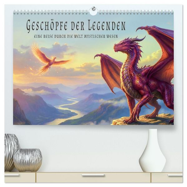 Geschöpfe der Legenden - Eine Reise durch die Welt mystischer Wesen (hochwertiger Premium Wandkalender 2027 DIN A2 quer) Kunstdruck in Hochglanz